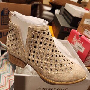 Rose Gold Metallic Booties